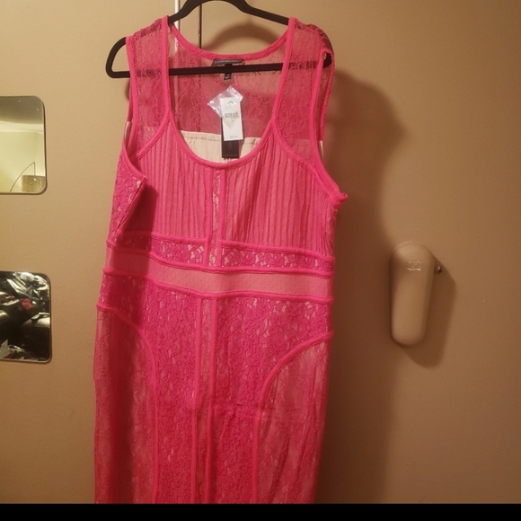 Lane Bryant Dresses & Skirts - Plus size pink lace dress Lane Bryant